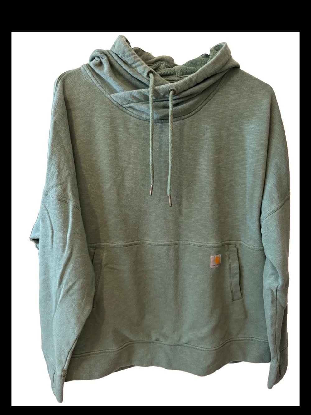 Carhartt Women's Newberry Cowl Neck Pullover Hoodie in Sage Green